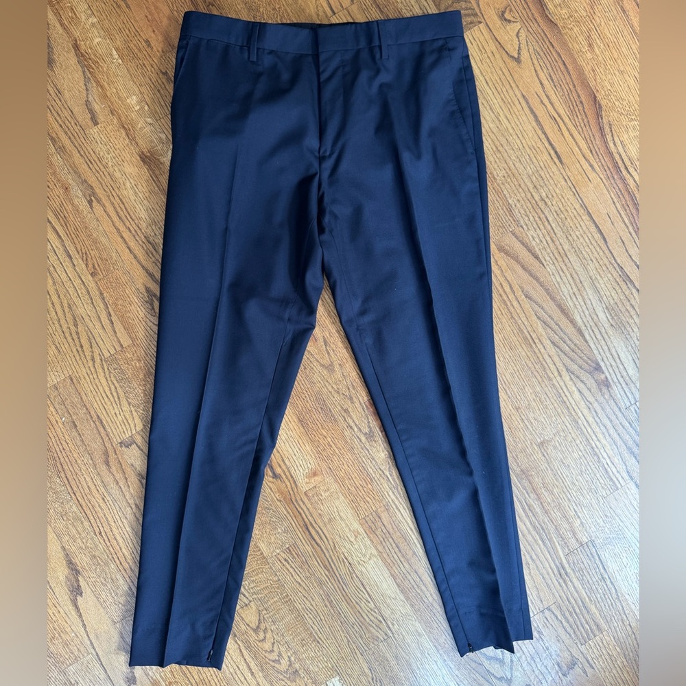 Burberry Slim Fit Mens Navy Trousers - 32”